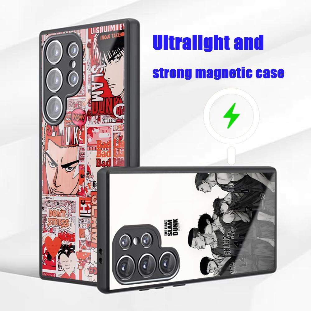 Magnetic Phone Case - جراب هاتف أنيمي عصري لهواتف سامسونج