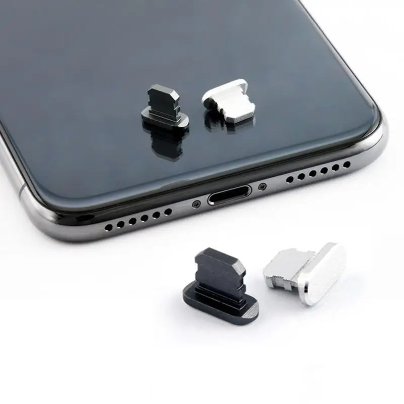 Phone Accessories Unique - قطعتان من سدادات الغبار المعدنية لمنفذ