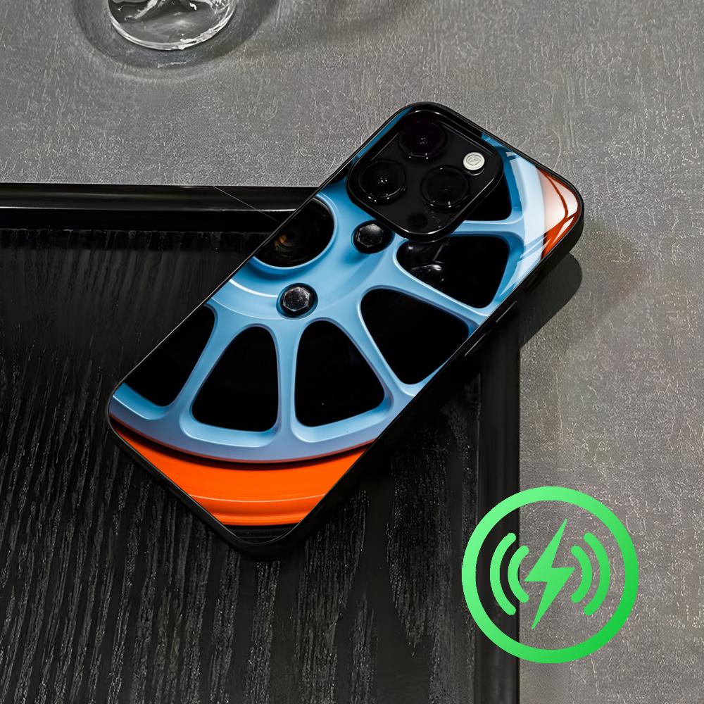 Magnetic Phone Case - جراب هاتف زجاجي بتصميم سيارة جولف