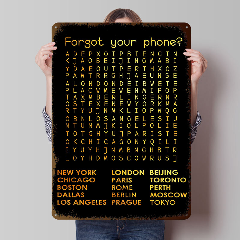 Phone Accessories Poster - لافتة معدنية بتصميم 'هل نسكت من