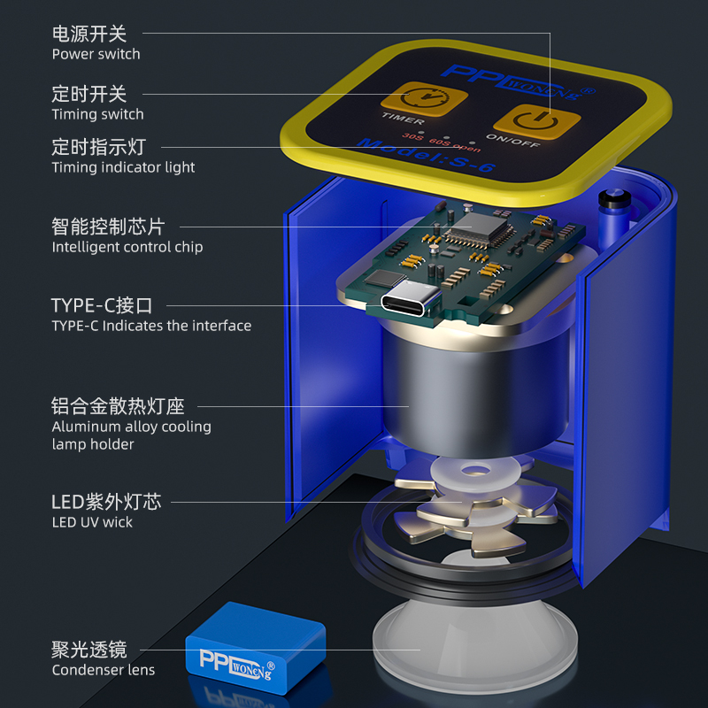 PPD ذكي UV علاج مصباح الأخضر ا - مراجعة Phone Sanitizer Uv وسعره