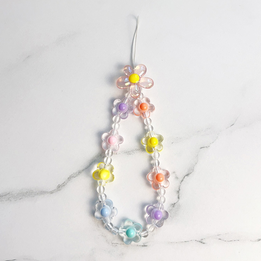 الملونة زهرة الشمس الخرز سلسلة - مراجعة Phone Accessories Crochet وسعره
