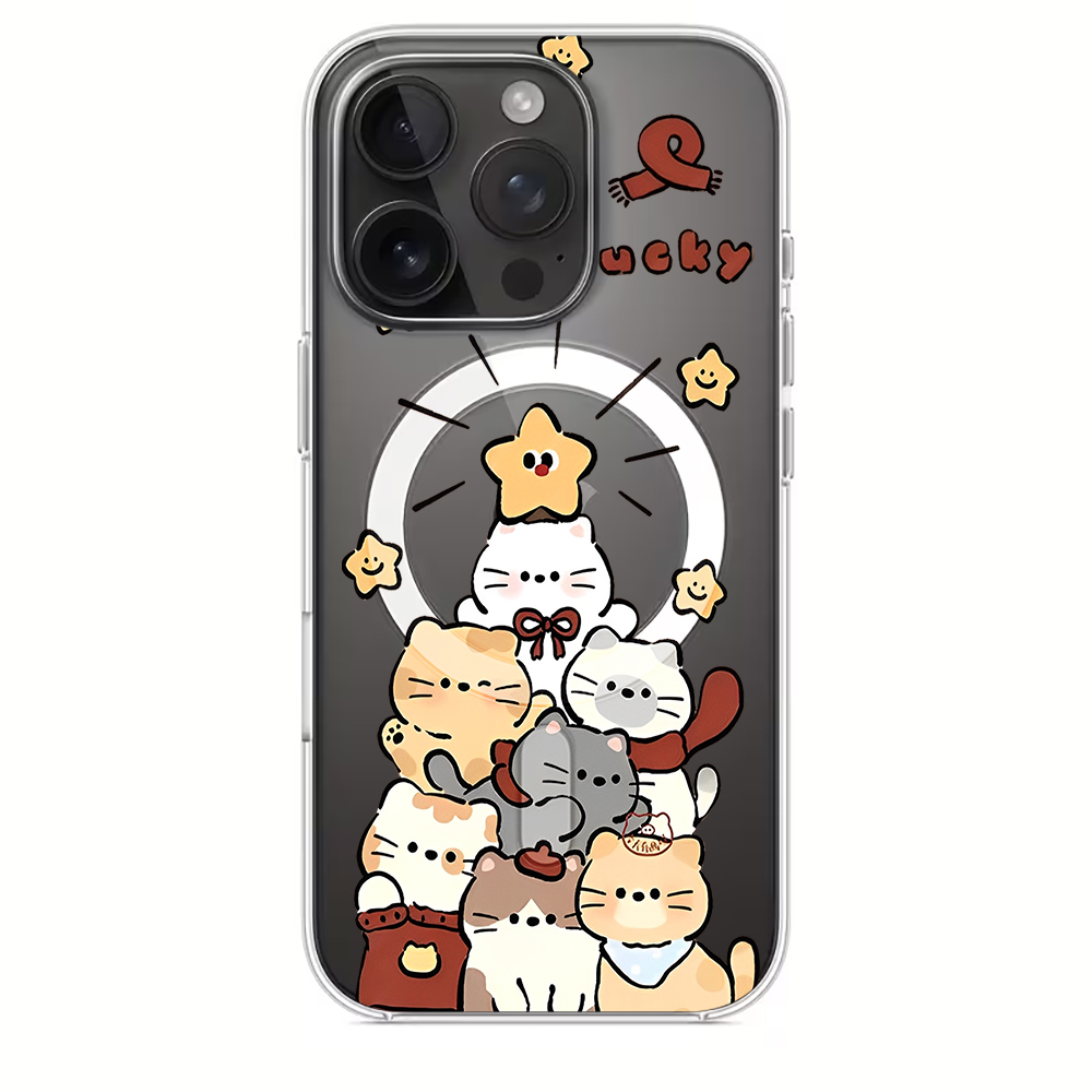 غطاء هاتف شفاف بتصميم قطة كرتو - مراجعة Magnetic Phone Case وسعره